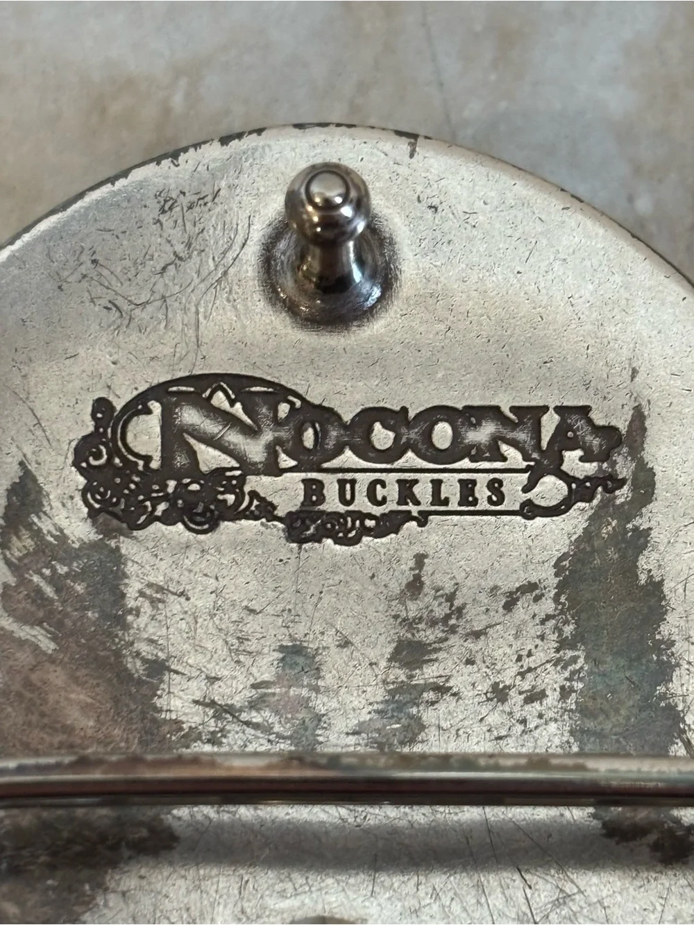 Nocona Fish Oval Belt Buckle with Brown & Black Inlay